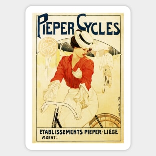 PIEPER CYCLES Art Nouveau French Advertisement Vintage Bicycle Sticker